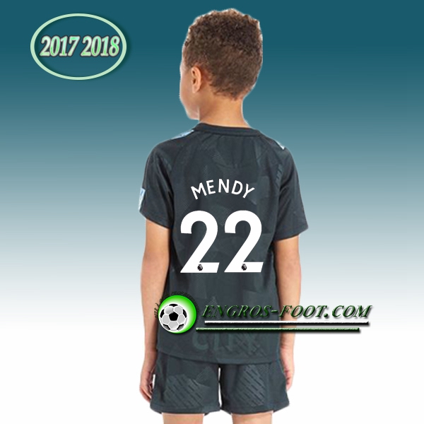 Engros-foot: Ensemble Maillot Foot Manchester City Enfant MENDY 22 Third 2017 2018 Armée Verte Thailande