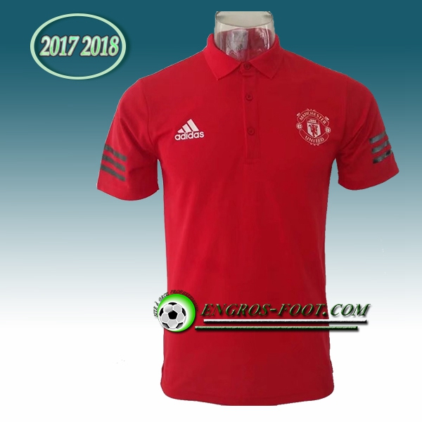 Engros-foot: Polo Manchester United Rouge 2017-2018 Thailande