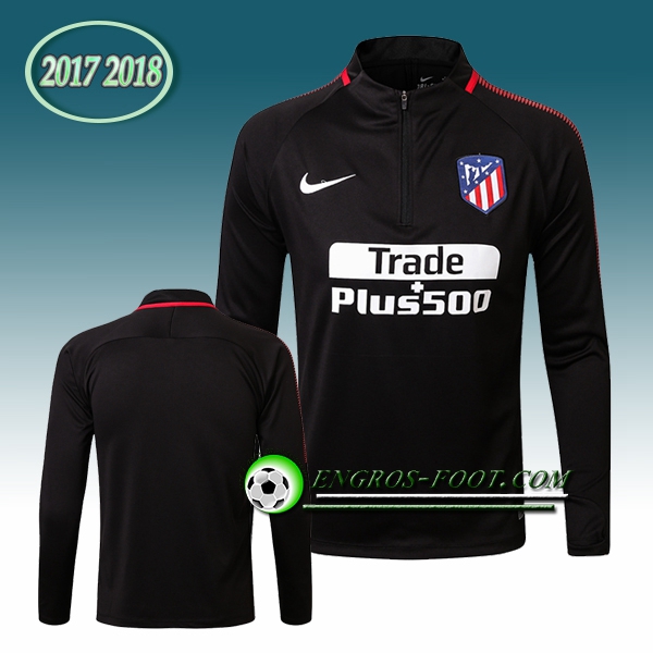 Engros-foot: Sweatshirt Training Atletico Madrid Noir 2017-2018 Thailande