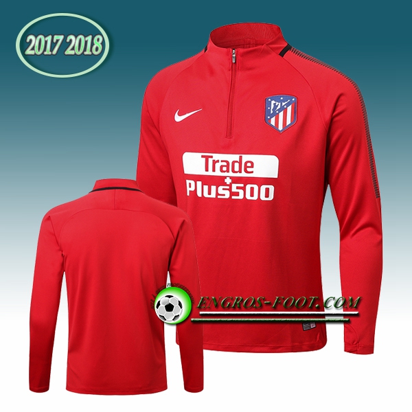 Engros-foot: Sweatshirt Training Atletico Madrid Rouge 2017-2018 Thailande