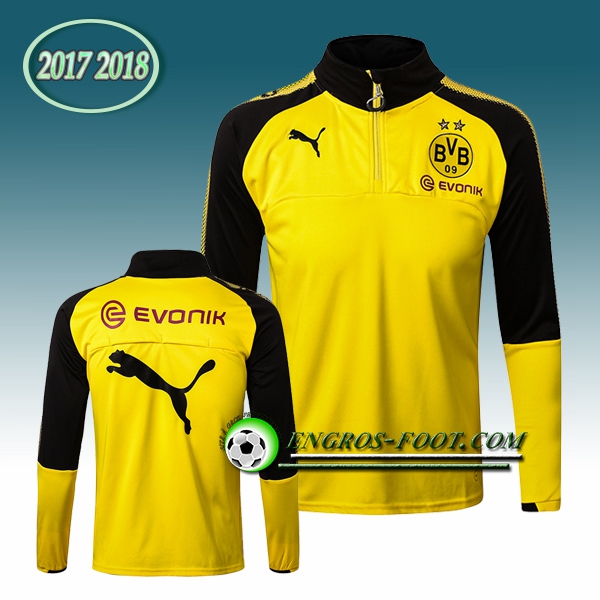 Engros-foot: Sweatshirt Training Dortmund BVB Jaune 2017-2018 Thailande