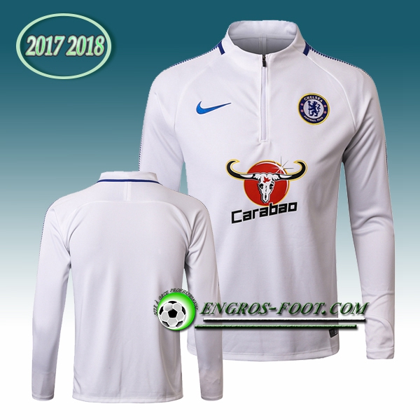 Engros-foot: Sweatshirt Training FC Chelsea Blanc Marine 2017-2018 Thailande