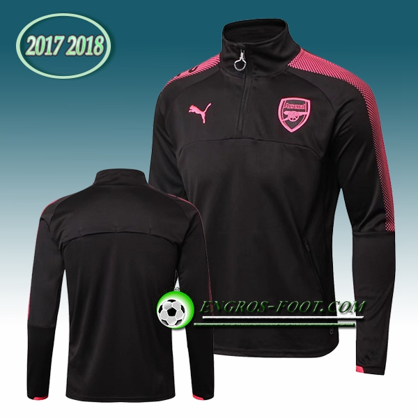 Engros-foot: Sweatshirt Training Arsenal Noir 2017-2018 Thailande