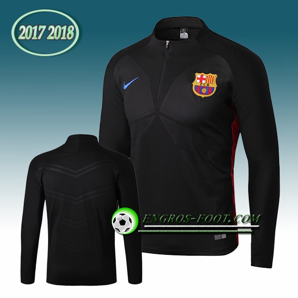 Engros-foot: Sweatshirt Training FC Barcelone Steel pressure Noir 2017-2018 Thailande