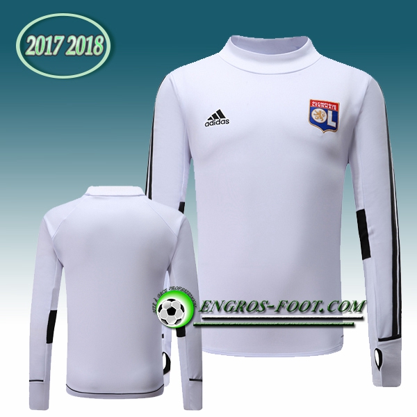 Engros-foot: Sweatshirt Training Lyon OL Blanc 2017-2018 Thailande