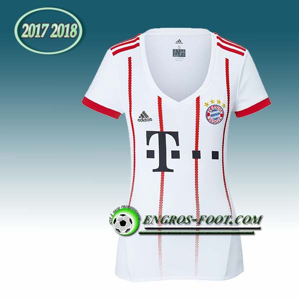 Engros-foot: Jeu Maillot de Bayern Munich Femme Third 2017 2018 Blanc Thailande