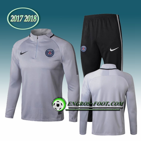 Engros-foot: Survetement Foot PSG Gris Ensemble 2017-2018 Thailande