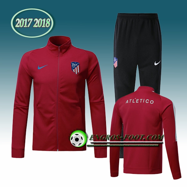 Engros-foot: Survetement Foot - Veste Atletico Madrid Bordeaux Ensemble 2017-2018 Thailande