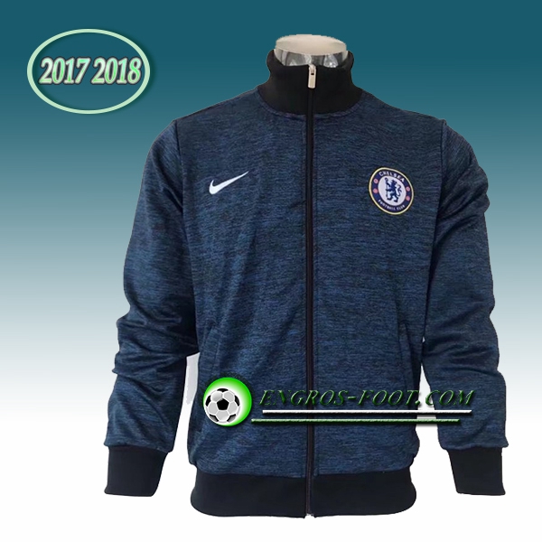 Engros-foot: Veste Foot FC Chelsea Bleu/Noir 2017-2018 Thailande