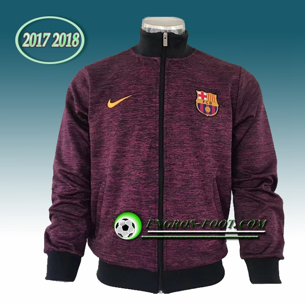 Engros-foot: Veste Foot FC Barcelone Pourpre/Noir 2017-2018 Thailande