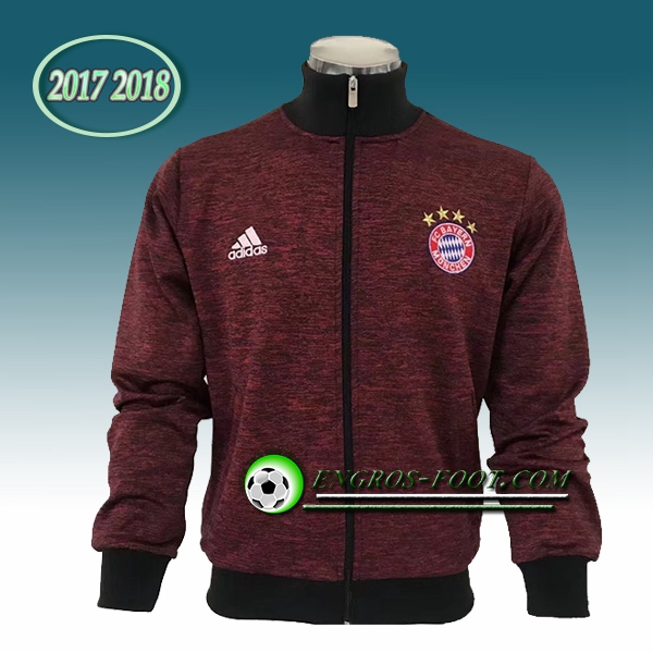 Engros-foot: Veste Foot Bayern Munich Brown/Noir 2017-2018 Thailande