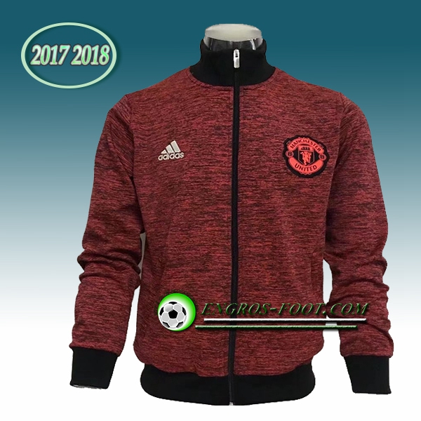 Engros-foot: Veste Foot Manchester United Brown/Noir 2017-2018 Thailande