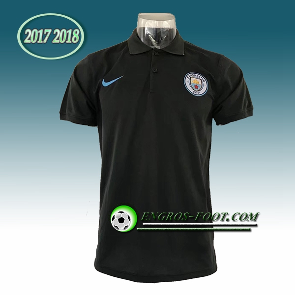 Engros-foot: Polo Manchester City Noir 2017-2018 Thailande