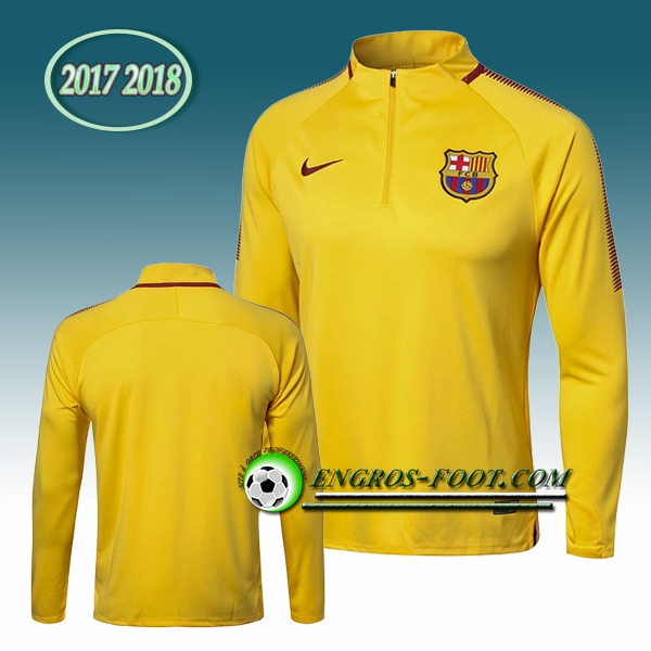 Engros-foot: Sweatshirt Training FC Barcelone Jaune 2017-2018 Thailande