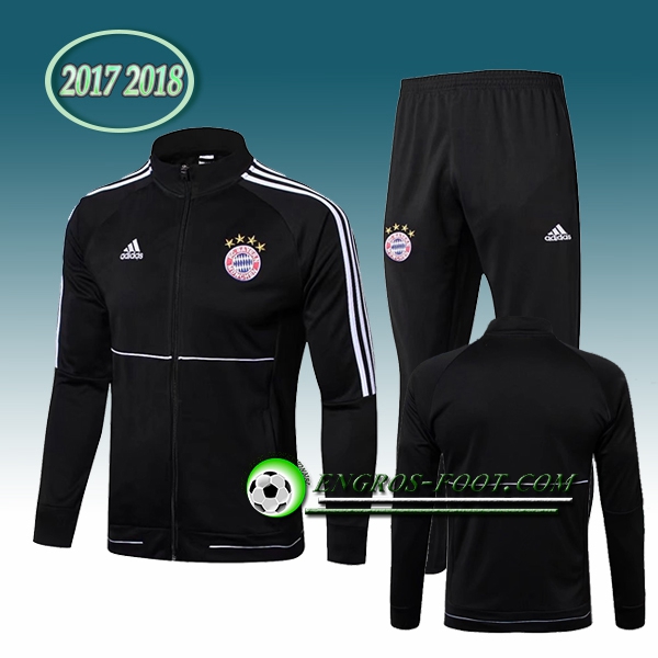 Engros-foot: Survetement Foot - Veste Bayern Munich Noir Ensemble 2017-2018 Thailande