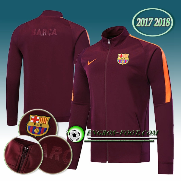 Engros-foot: Veste Foot FC Barcelone Brown Ensemble 2017-2018 Thailande