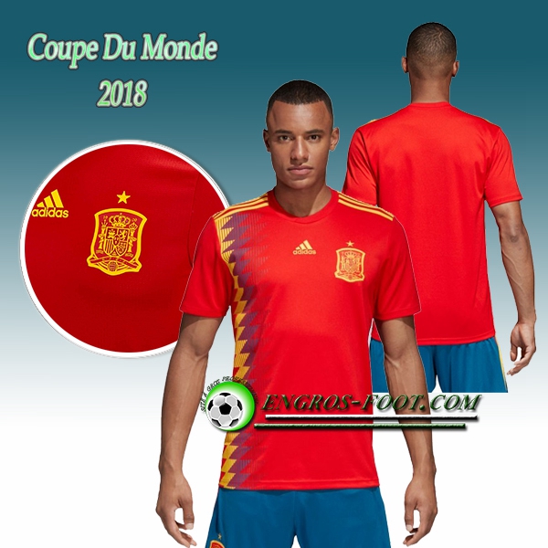 Engros-foot: Jeu Maillot Equipe de Espagne Domicile 2018 2019 Thailande