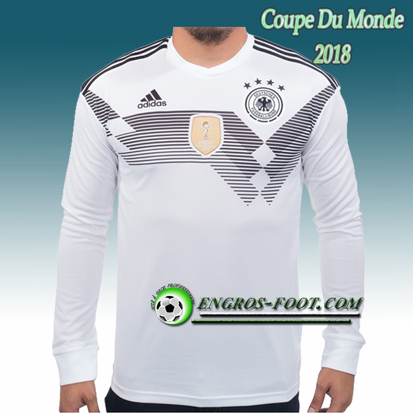 Engros-foot: Jeu Maillot Equipe de Allemagne Manche Longue Domicile 2018 2019 Thailande