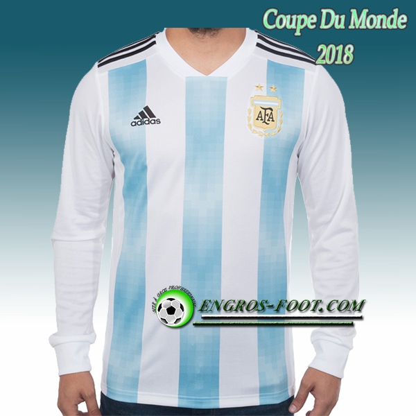 Engros-foot: Jeu Maillot Equipe de Argentine Manche Longue Domicile 2018 2019 Thailande