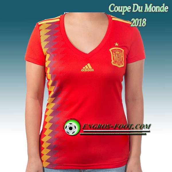 Engros-foot: Jeu Maillot Equipe de Espagne Femme Domicile 2018 2019 Thailande