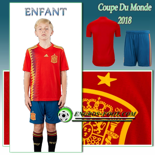 Engros-foot: Jeu Maillot Equipe de Espagne Enfant Domicile 2018 2019 Thailande