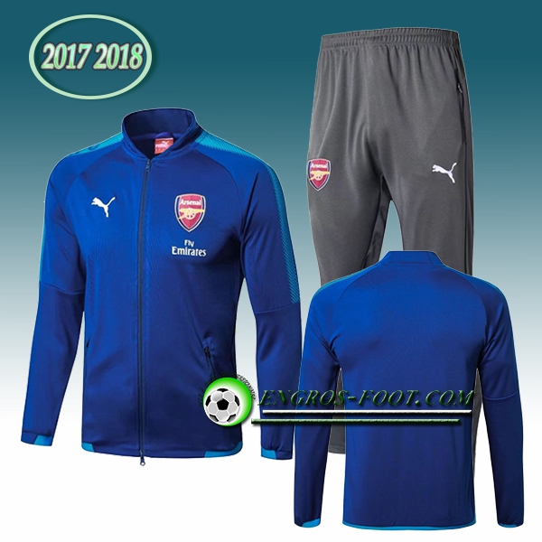 Engros-foot: Survetement Foot - Veste Arsenal Bleu Ensemble 2017-2018 Thailande