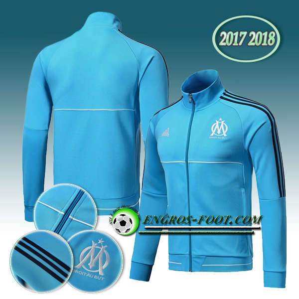 Engros-foot: Veste Foot Marseille OM Bleu 2017-2018 Thailande