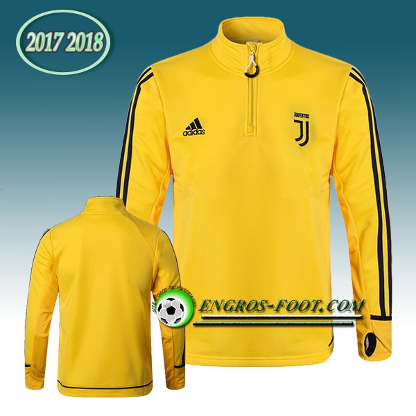 Engros-foot: Sweatshirt Training Juventus Jaune 2017-2018 Thailande