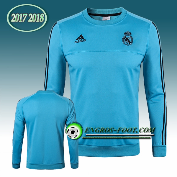 Engros-foot: Sweatshirt Training Real Madrid Bleu 2017-2018 Thailande