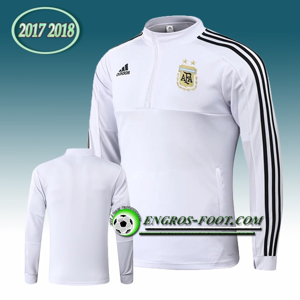 Engros-foot: Sweatshirt Training Argentine Blanc 2017-2018 Thailande