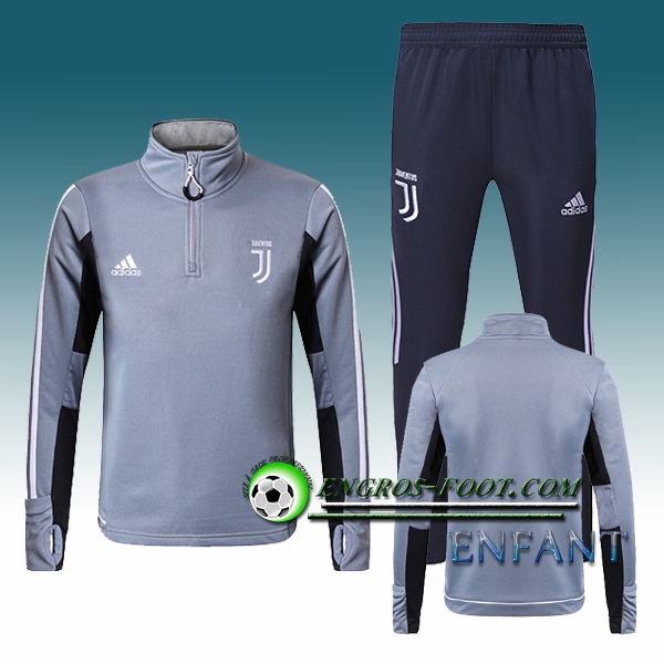 Engros-foot: Ensemble Survetement Foot Juventus Enfant Gris 2017-2018 Thailande