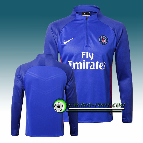 Engros-foot: Sweatshirt Training PSG Bleu Strike Drill 2017-2018 Thailande