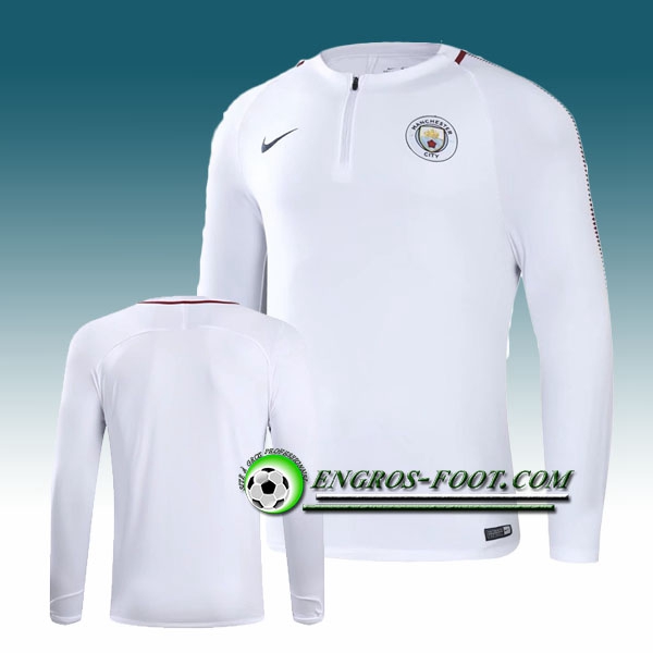 Engros-foot: Sweatshirt Training Manchester City Blanc 2017-2018 Thailande