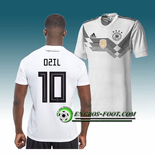 Engros-foot: Jeu Maillot Equipe de Allemagne OZIL 10 Domicile 2018 2019 Blanc Thailande