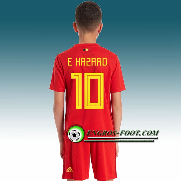 Engros-foot: Jeu Maillot Equipe de Belgique Enfant E. HAZARD 10 Domicile 2018 2019 Rouge Thailande