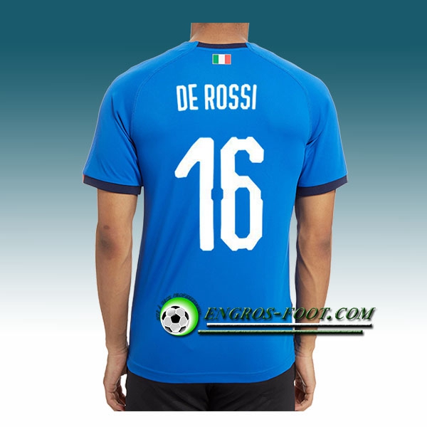 Engros-foot: Jeu Maillot Equipe de Italie DE ROSSI 16 Domicile 2018 2019 Bleu Thailande