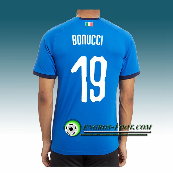 Engros-foot: Jeu Maillot Equipe de Italie BONUCCI 19 Domicile 2018 2019 Bleu Thailande