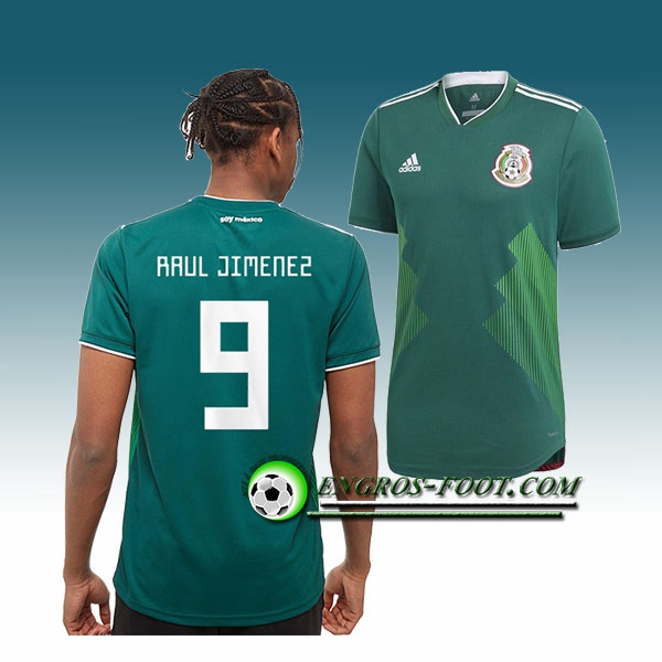 Engros-foot: Jeu Maillot Equipe de Mexique Raúl Jiménez 9 Domicile 2018 2019 Vert Thailande