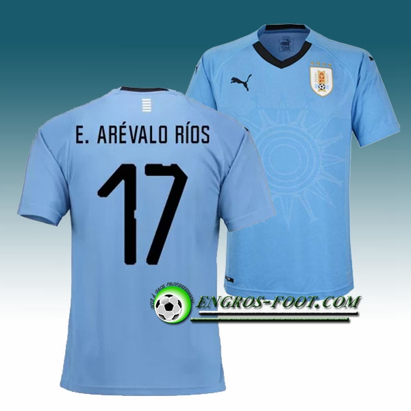 Engros-foot: Jeu Maillot Equipe de Uruguay E.Arévalo Ríos 17 Domicile 2018 2019 Bleu Thailande