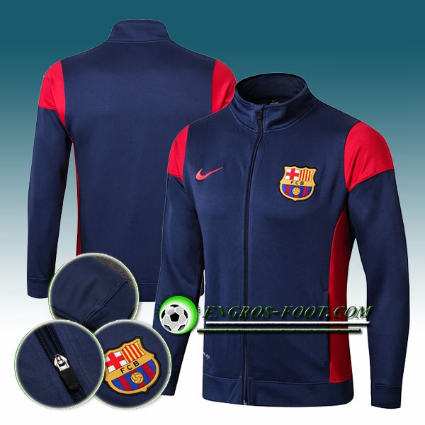 Engros-foot: Veste Foot FC Barcelone Bleu Marine/Rouge Ensemble 2017-2018 Thailande