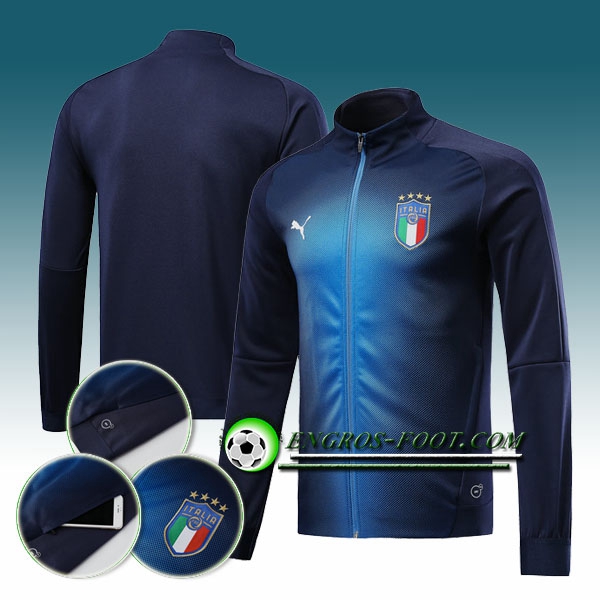 Engros-foot: Veste Foot Italie Bleu Marine 2017-2018 Thailande