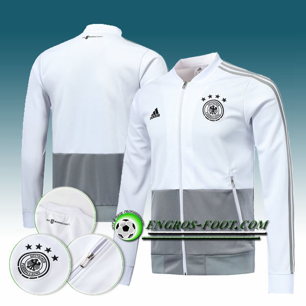 Engros-foot: Veste Foot Allemagne Blanc 2017-2018 Thailande