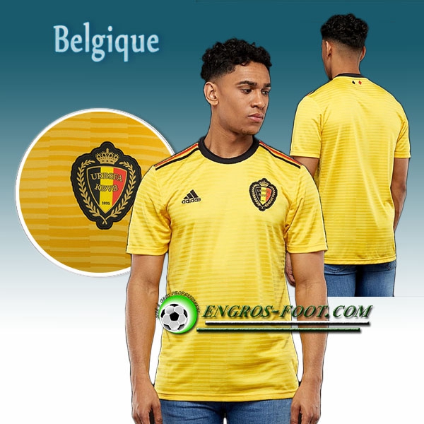 Engros-foot: Jeu Maillot Foot Belgique Exterieur 2018/2019 Janue Thailande