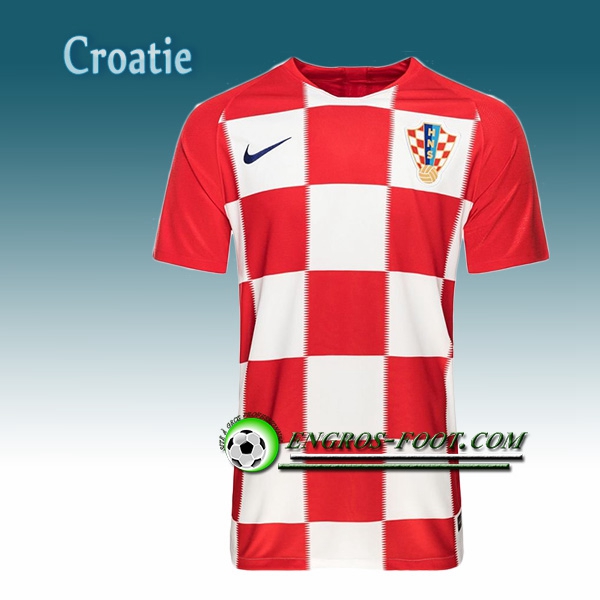 Engros-foot: Jeu Maillot Foot Croatie Domicile 2018/2019 Noir Thailande