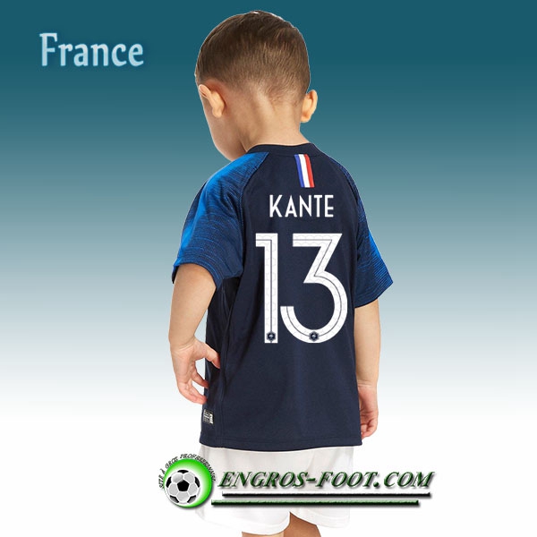 Engros-foot: Jeu Maillot Foot France Enfant Kante 13 Domicile 2018/2019 Bleu Thailande