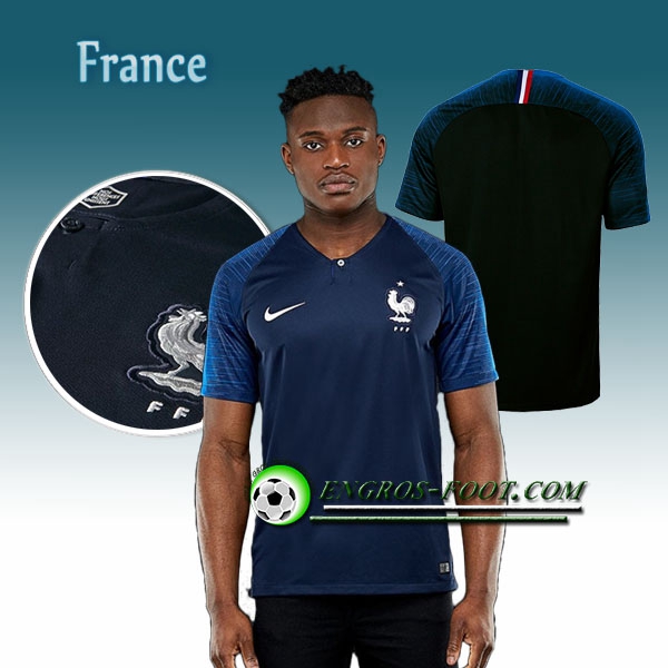 Engros-foot: Jeu Maillot Foot France Domicile 2018/2019 Bleu Thailande