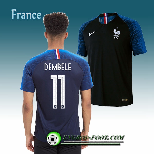 Engros-foot: Jeu Maillot Foot France Dembele 11 Domicile 2018/2019 Bleu Thailande