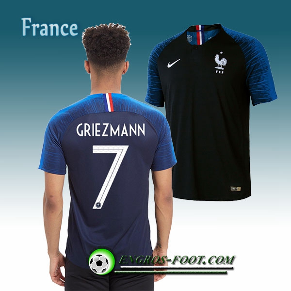 Engros-foot: Jeu Maillot Foot France Griezmann 7 Domicile 2018/2019 Bleu Thailande