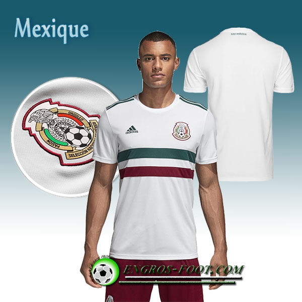 Engros-foot: Jeu Maillot Foot Mexique Exterieur 2018/2019 Blanc Thailande