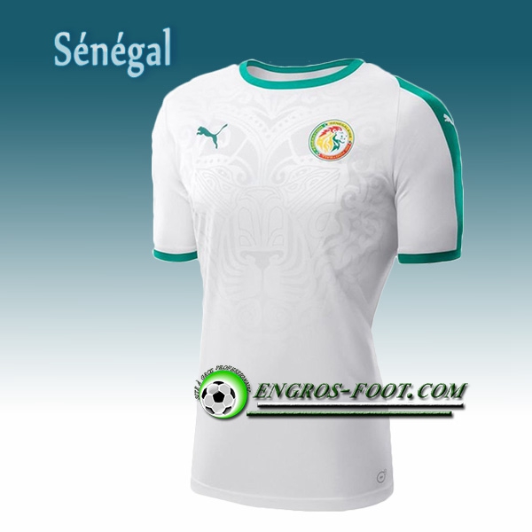 Engros-foot: Jeu Maillot Foot Sénégal Exterieur 2018/2019 Blanc Thailande